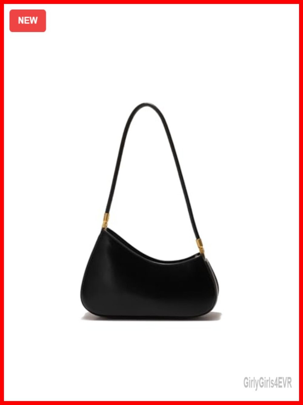 PU Leather Saddle Bag Crescent Hobo Shoulder Purse Small Everyday Handbag